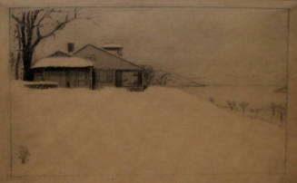 House near Lake George in Winter