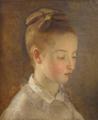 Unknown Artist, Portrait of a Young Girl, ca, 1820, oil on canvas, 18 × 15 in., The Hyde Collec…