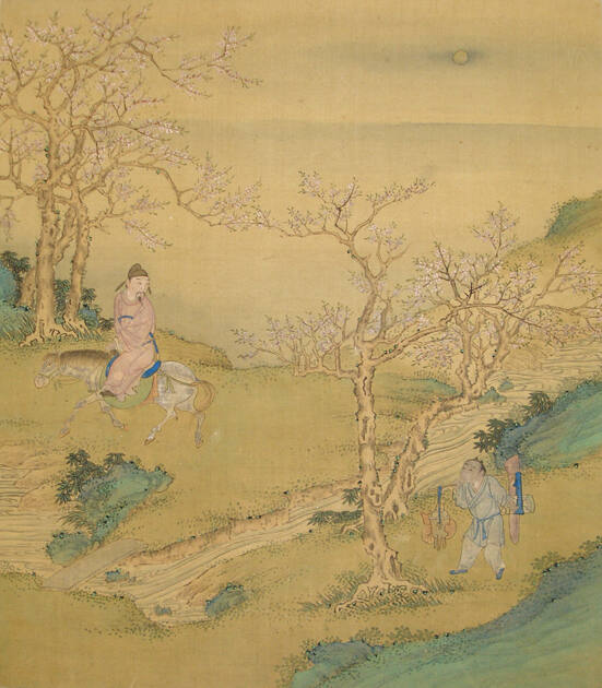 Man on Horse by Stream