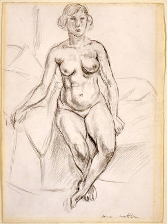 Henri Matisse, French, 1869 - 1954, Seated Nude, 1919, graphite on paper, 15 1/4 x 11 1/8 in., …
