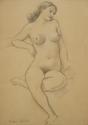 Untitled (Seated female nude)