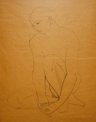 Seated Nude Holding Left Foot