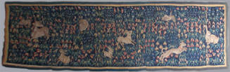 Maker Unknown, French, Millefleurs, late 15th-early 16th Century, Wool, 28 x 112 in. (71.1 x 28…