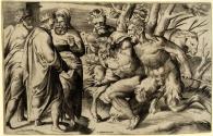 Two Satyrs Leading Silenus to King Midas