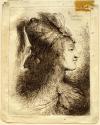 Head Wearing a Plumed Turban, Facing Right (from the series Small Studies of Heads in Oriental Headdress)