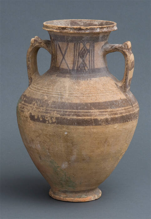 Artist Unknown, Cypriot, Amphora, 1050-750 B.C.E., Clay, 12 1/2 in., The Hyde Collection, Glens…