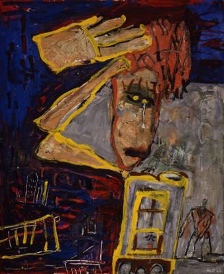 George McNeil, The City Weeps, 1993, acyrlic on canvas, 64 x 78 in., The Hyde Collection, Glens…