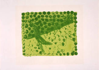 Howard Hodgkin, British, born 1932, Green Chateau I, 1978, lithograph with gouache hand colorin…