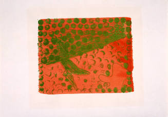 Howard Hodgkin, British, born 1932, Green Chateau III, 1978, lithograph with gouache hand color…