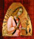 Sano di Pietro, Italian, 1405-1481, "Angel of the Annunciation," ca. 1450, tempera and gilt pun…