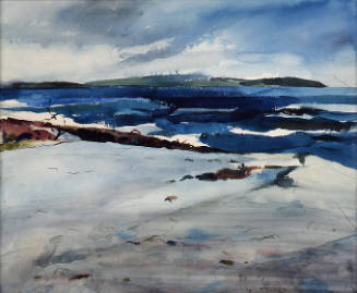 Andrew Wyeth, American, 1917-2009, The Ledge and the Island, 1937, watercolor on paper, 18 x 22…