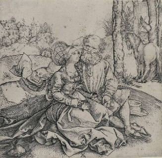 Albrecht Dürer, German (1471-1528), The Ill-Assorted Couple, ca. 1520-1525, engraving on laid p…