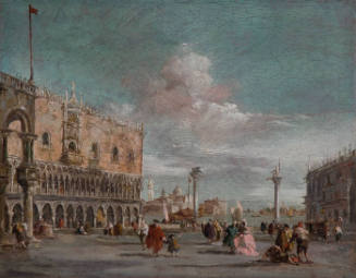 School of Francesco Guardi (Italian, 1712-1793), St. Mark's Square, Venice, with the Doge's Pal…
