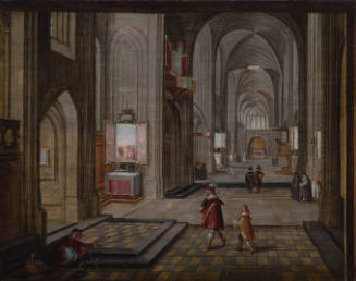 Peeter Neeffs the Elder, (After) (Flemish, ca. 1578 - 1656/1661) Interior of a Gothic Church, c…