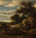 Jacob van Ruisdael (Dutch, 1628/1629-1682) Landscape near Castle Bentheim, ca. 1653, oil on pan…