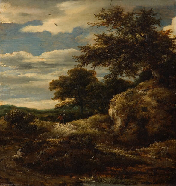 Jacob van Ruisdael (Dutch, 1628/1629-1682) Landscape near Castle Bentheim, ca. 1653, oil on pan…