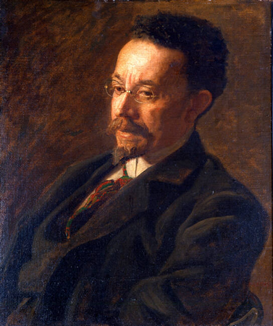 Thomas Eakins (American, 1844-1916), Portrait of Henry O Tanner, ca. 1897, oil on canvas, 24 5/…
