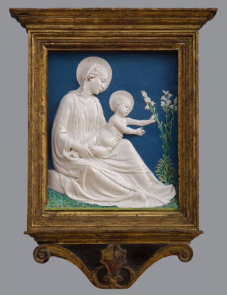 Luca della Robbia (Italian, 1399/1400-1482), Madonna of the Lilies, ca. 1450-1460, terracotta w…