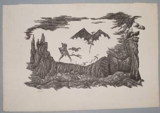 Dorothy Dehner, American 1901-1994, Damnation Series: Attack, 1945, pen and ink, 15 1/2 x 22 3/…