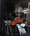 Edwaert Collier, Dutch (active 1640 – 1707), "Vanitas Still Life", 1684, Oil on canvas, 14 1/8 …