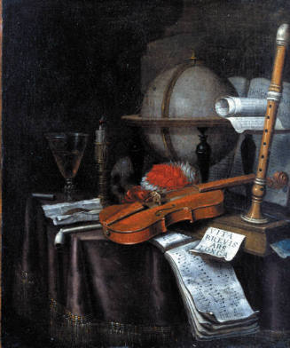 Edwaert Collier, Dutch (active 1640 – 1707), "Vanitas Still Life", 1684, Oil on canvas, 14 1/8 …