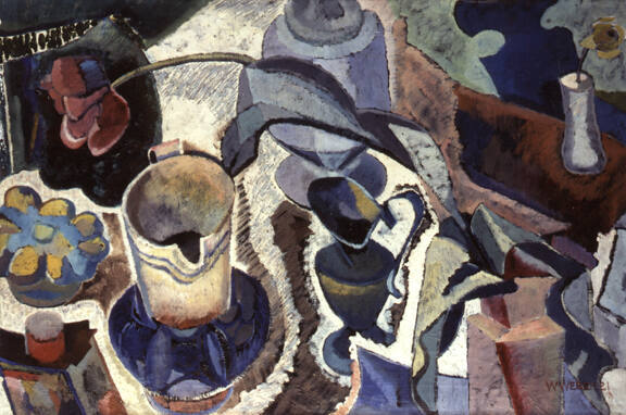 Wilhelmina Weber Furling, American, 1878-1962, Jazz, 1921, oil on canvas, 21 x 31 3/4 in.,  The…