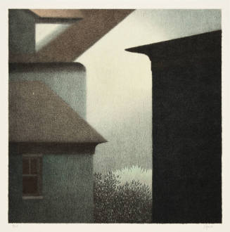 Robert Kipness, American, b. 1931, Eaves and Dark Window, 1989, color lithograph, 15 1/8 x 14 7…