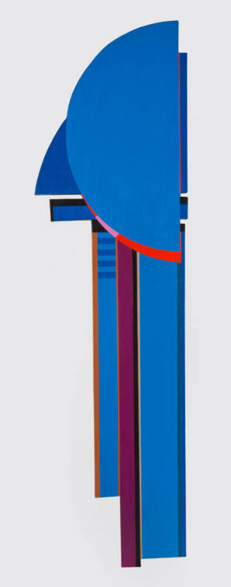 Budd Hopkins, American, 1931-2011, Guardian xx, 1983, acrylic , pine and plywood, 3 ½ x 15 x 1 …