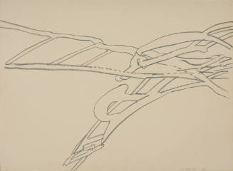 Richard Howard Hunt (American, 1935-2023), Untitled (Organic linear form), 1975,  Oil pastel on…