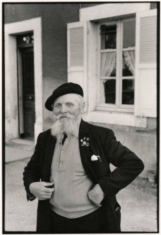 World War I Veteran standing outside, Verdun, France
