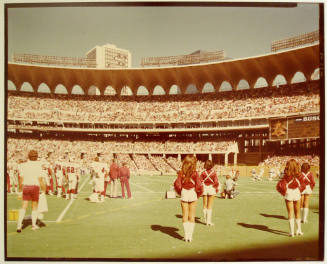 Joel Meyerowitz, American, b. 1938, Busch Stadium, St. Louis and the Arch, 1978, vIntage chromo…