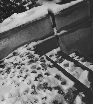 Ilse Bing, American, born Germany,1899-1998, Snow on Steps 1956. gelatin silver print, 18 x 15 …