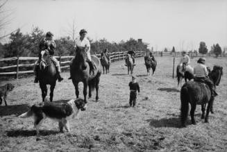 Henri Cartier-Bresson, French, 1908 - 2004 Robert F. Kennedy on horseback with his family, Hyan…