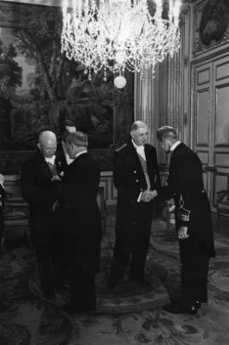 Henri Cartier-Bresson, French, 1908 - 2004 Eisenhower, De Gaulle and Antoine Pinay, at a formal…