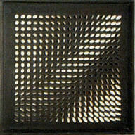 Julio Le Parc (Argentinian, b. 1928) Noir et Blanc, 1964, painted wood relief construction, 37 …