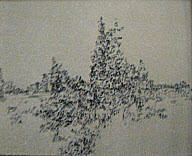 Garo Z. Anreasian (American, b. 1922) City of the East, 1955, ink on paper, 16 x 21 1/4 in., Th…