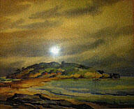 John Hare (American 1884-1947), Water’s Edge, ca. 1930, watercolor, 9 1/2 x 11 91/2 in., The Hy…