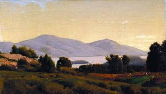William Hart, American 1823-1894, "Lake George", 1869, oil on canvas, 11 x 18 3/4 in. (27.9 x 4…