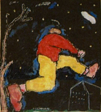 Jean-Charles Blais (French, b. 1956), 1934 Revisite, ca. 1984, mixed media on paper, 48 x 46 1/…