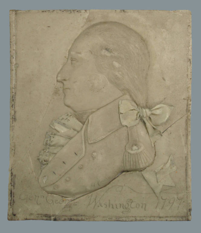 Wax Relief Profile Portrait of George Washington