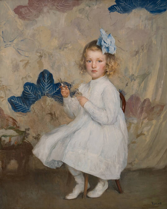 Edmund Tarbell, American (1862-1938), "Portrait of Mary Van Ness Hyde", 1909, oil on canvas, 49…