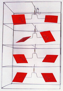 Tim Prentice (American, b. 1930), Red Prop Box, 2005, stainless steel and aluminum kinetic scul…
