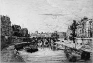 Vue Prise de Pont Saint-Michel (Le Pont Neuf et le Louvre)