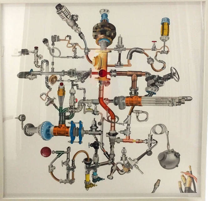 Niki Haynes (American, b. 1965), To What End, 2015, mixed media collage, 47 1/2 x 47 1/2 x 5 in…