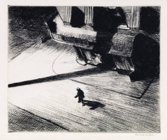 Edward Hopper (American 1882-1967)  Night Shadows, 1921, etching, 7 x 8 1/4 in., The Hyde Colle…