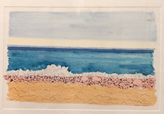 Werner Feibes (American, b. Germany 1929), Black Rock, Block Island, 1985, watercolor and ink o…