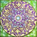 Amy Cheng (American, b. Taiwan 1956) Arabesque 3, 2016, oil on canvas, 30 x 30 in., The Hyde Co…