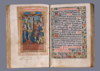 Guillaume Eustace (French, 1497-1538), Book of Hours, 1508, Hand-colored wood block printing on…