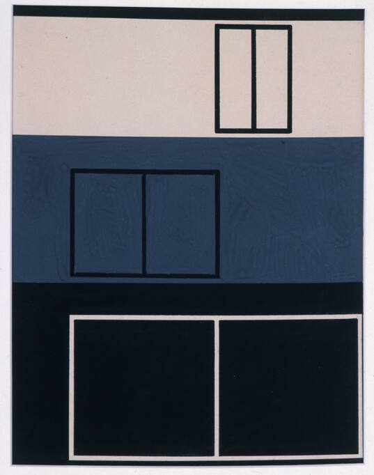 Josef Albers, American (b. Germany), 1888-1976, "Carton for Interior," 1929, gouache on paper, …