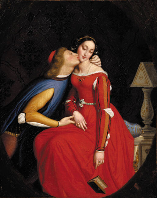 Jean-Auguste-Dominique Ingres (French, 1780 - 1867), Paolo and Francesca, ca. 1855 - 1860, oil …